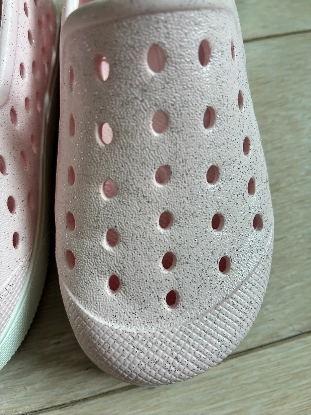 Sperry Kids Lightweight Pink Glitter Slip-On Water Shoes EUC Size 6